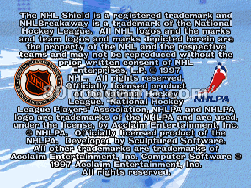 NHL冰球突破98封面